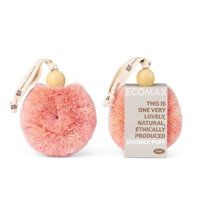 Spa Shower Puff Body Brushes - Handmade - All Natural: Pink