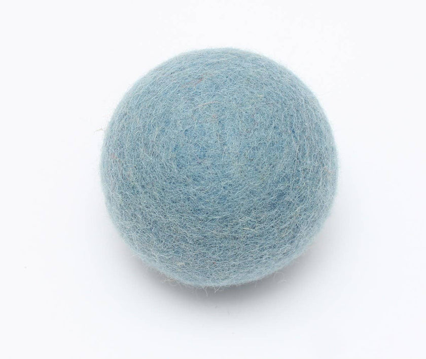 Solid Colors: Eco Wool Dryer Balls: Blue