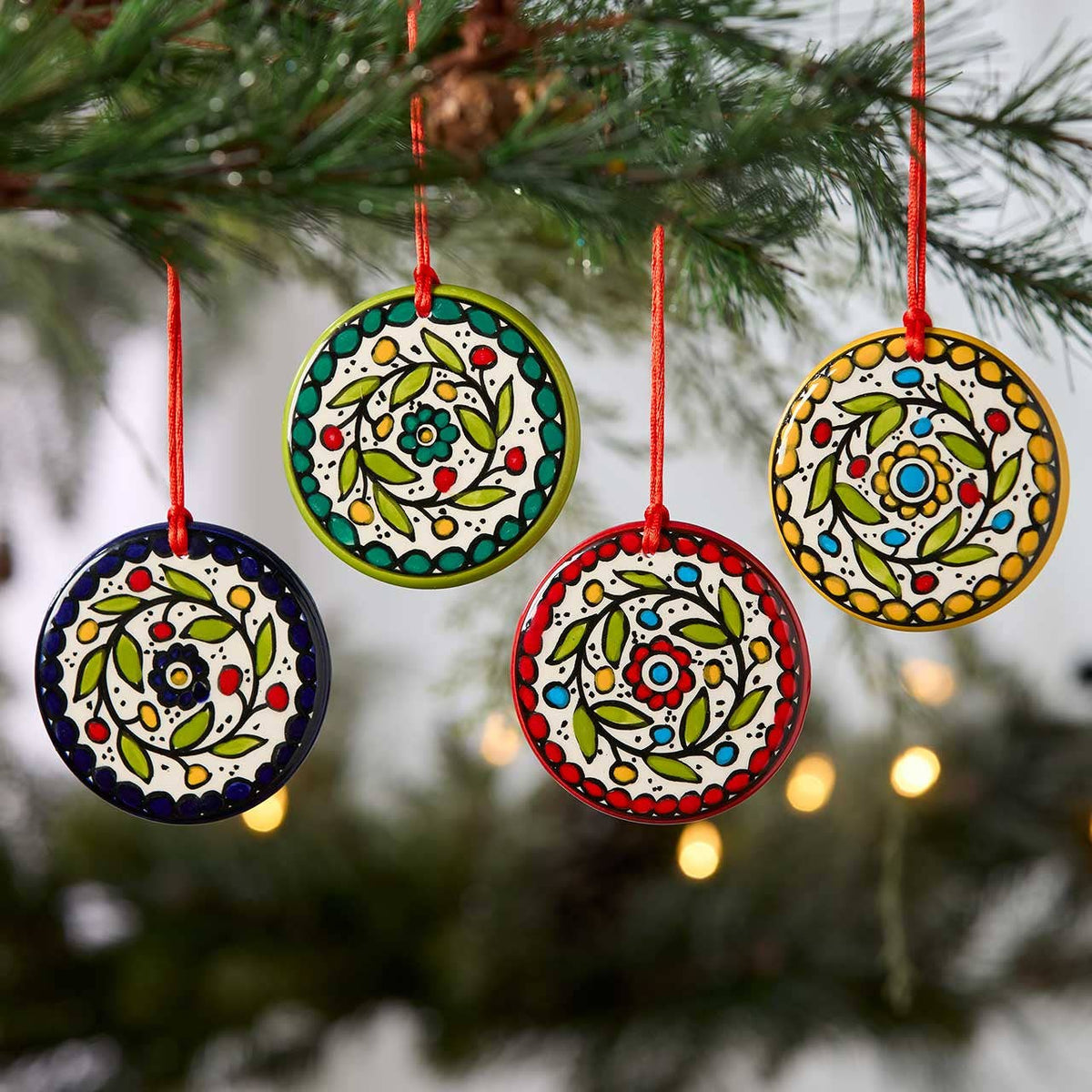 West Bank Floral Ornaments