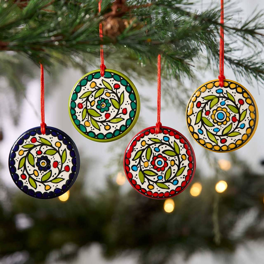 West Bank Floral Ornaments