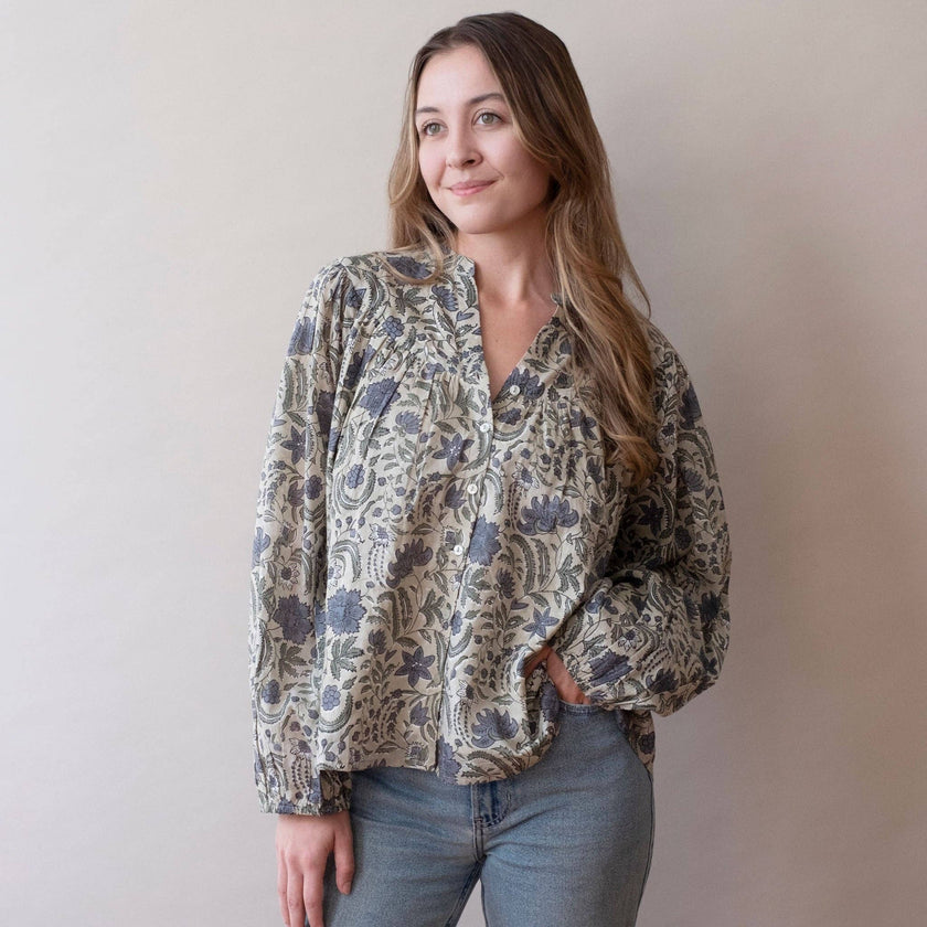 Isobel Top- Posie Light Moss