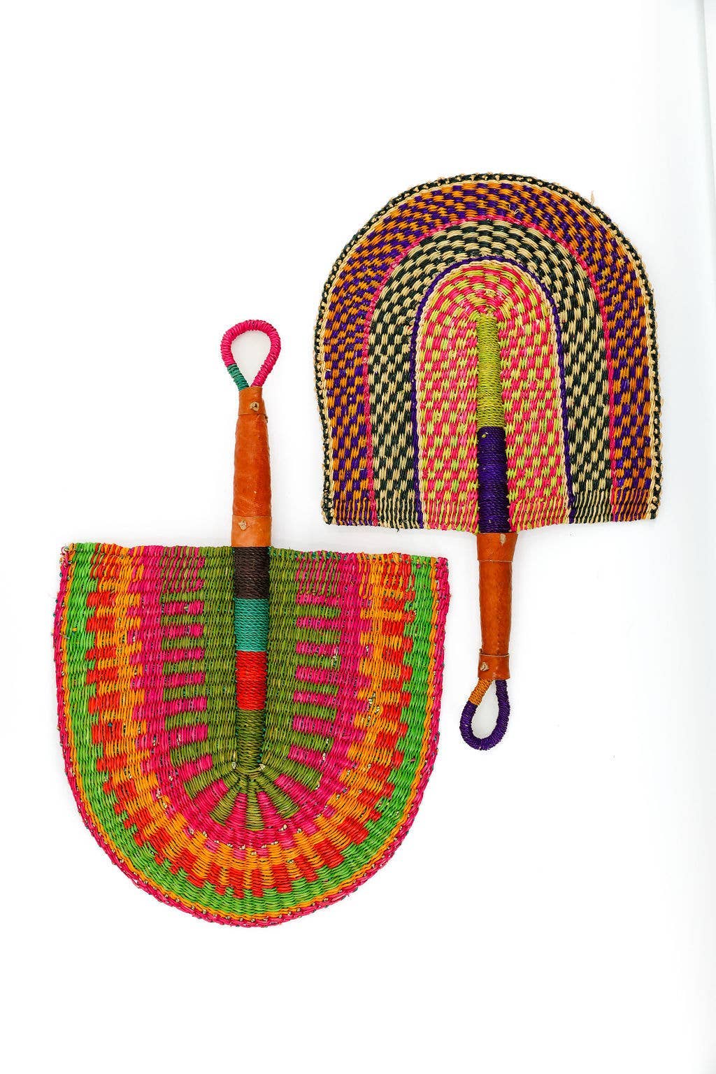 Handheld Grass Fan: Multi-Colored