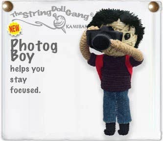 Photographer Boy String Doll Keychain