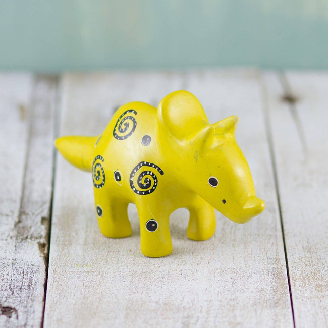 Soapstone Dinosaur: Triceratops