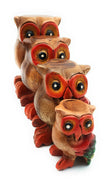 Color Wooden Hooting Owl - 2 Inch