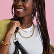 Mist Freshwater Pearl & Bold Gemstone Beaded Necklace
