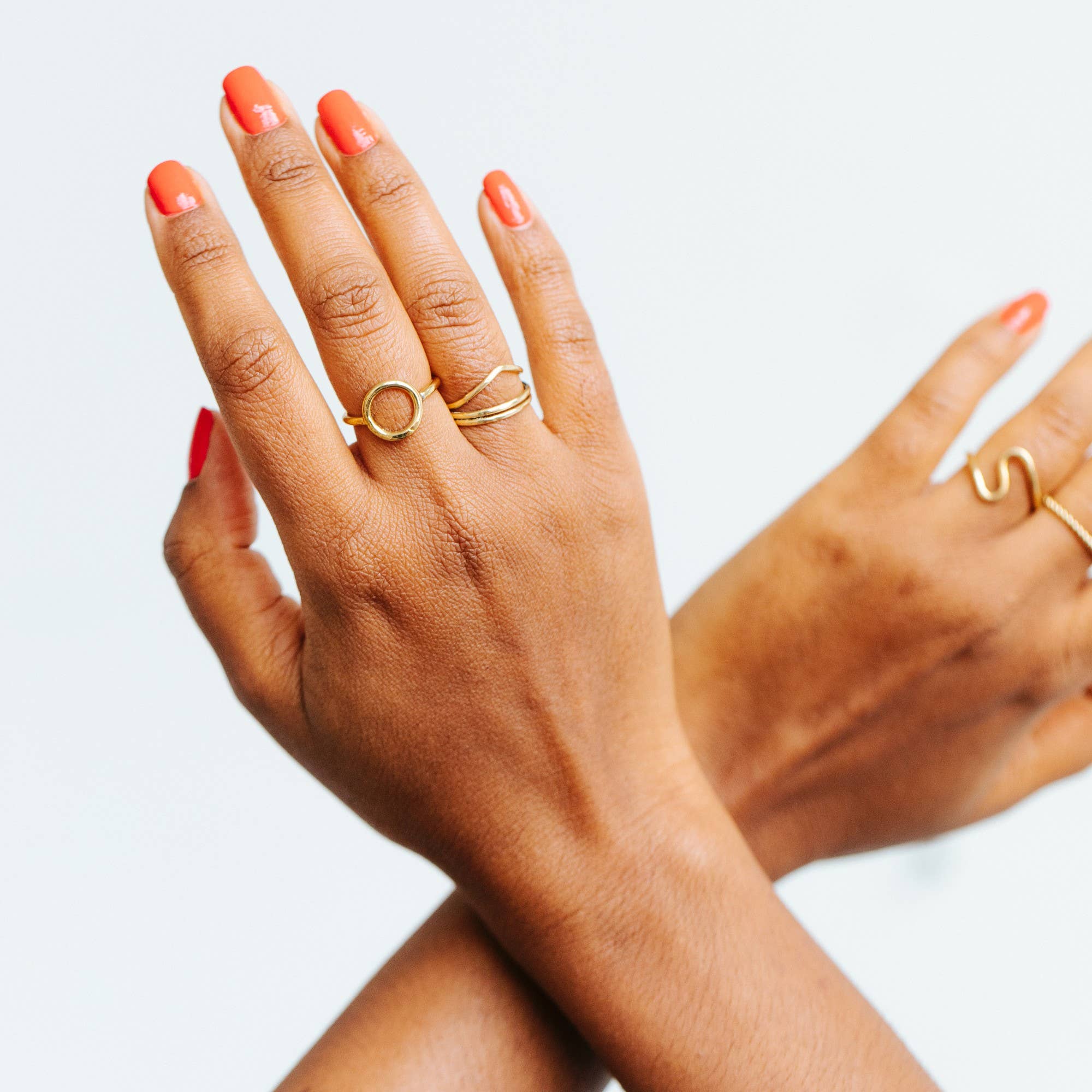 Minimalist Open Circle Band Ring