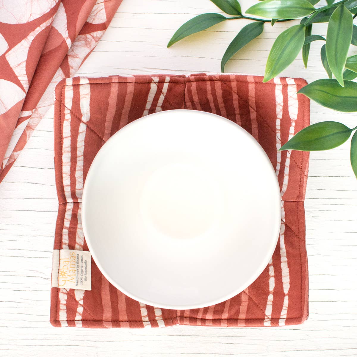 Bowl Cozy: Mod Circles - Rust-Organic