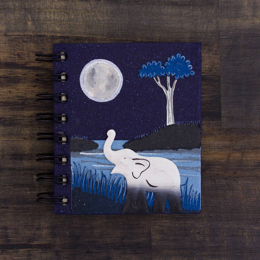 Small Notebook Elephant Midnight Blue: Default Title