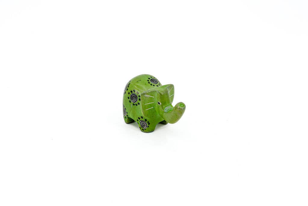 Soapstone Elephant Figurine: Assorted Colors
