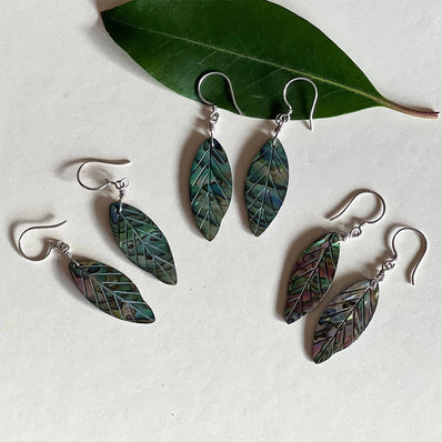Abalone New Leaf Earrings