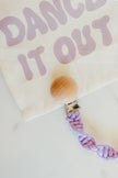 Macrame Paci Clip: Violet