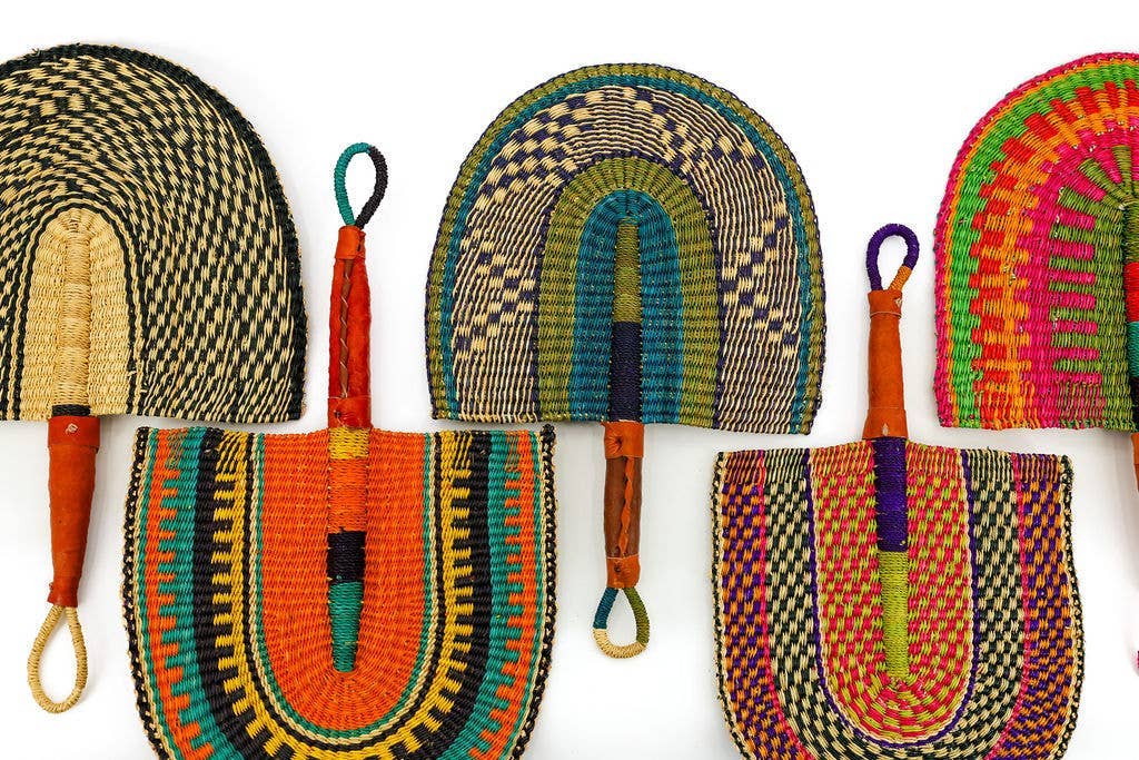 Handheld Grass Fan: Multi-Colored