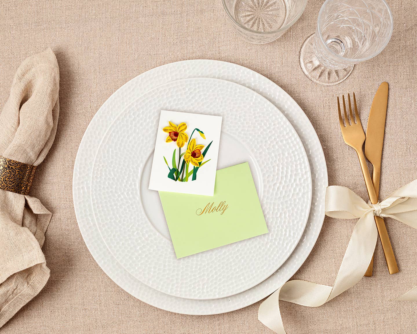 Daffodil Gift Enclosure Mini Card