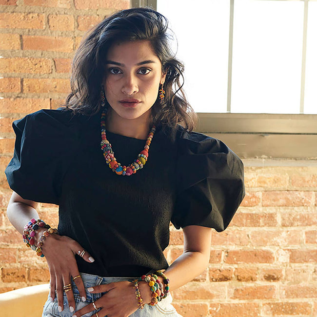Kantha Orbit Necklace