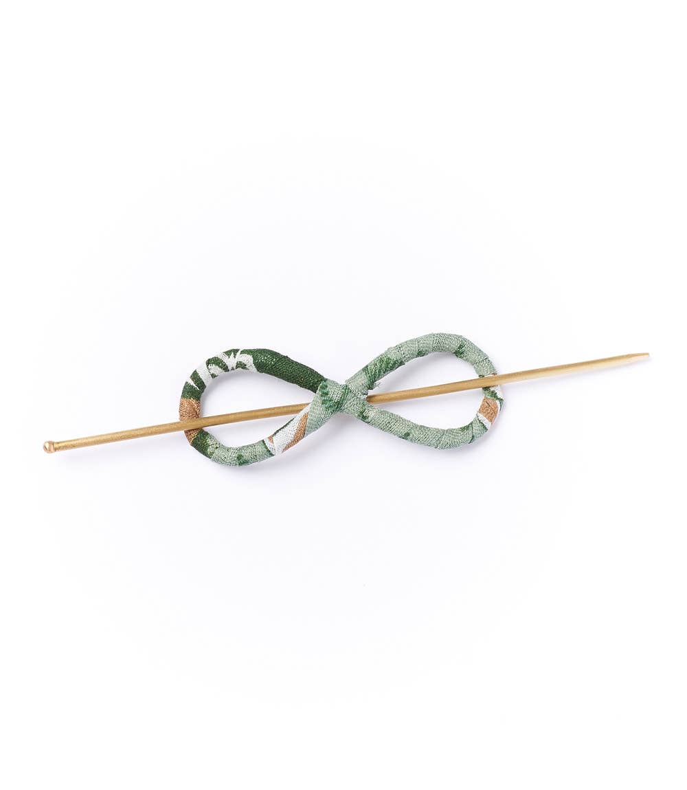 Infinity Figure 8 Hair Slide with Stick - Assorted Upcycled