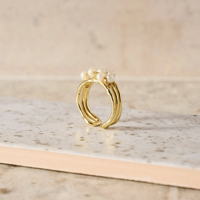 Anek Pearl Bead Ring