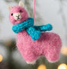 Cozy Llama Christmas Ornaments
