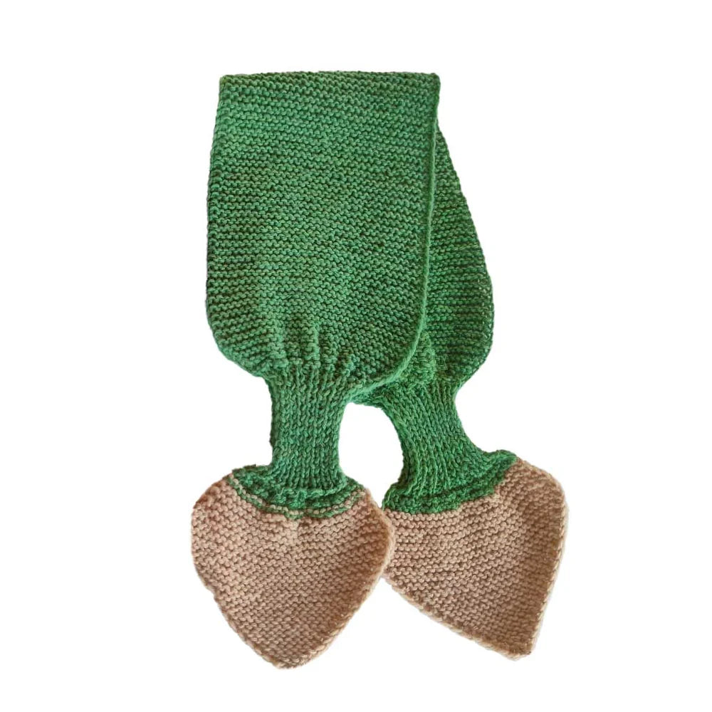 Butterfly Neck Scarf - Green/Tan