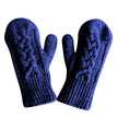 Cable Mittens - Indigo
