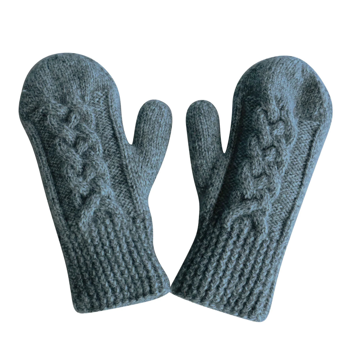 Cable Mittens -Moss