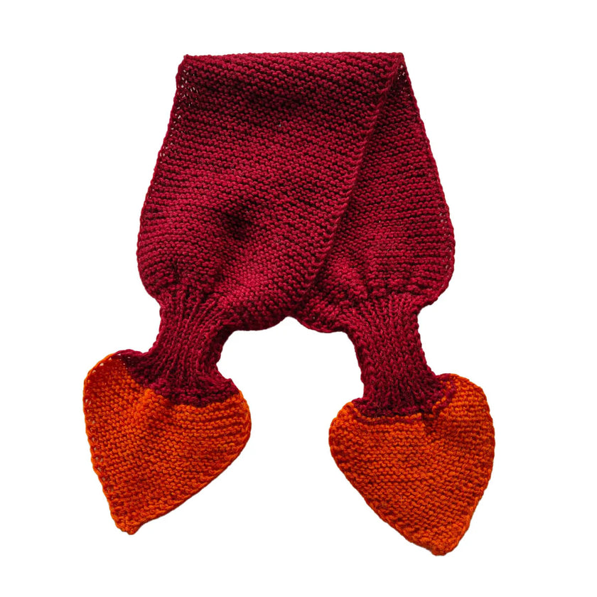 Butterfly Neck Scarf - Red/Orange