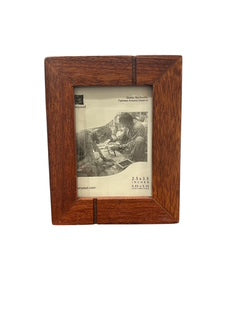 Natural Mahogany Striped Wood Frame- Gift Enclosure