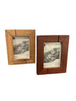 Natural Red Oak Striped Wood Frame- Gift Enclosure