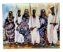 Black/White Dancers Watercolor Art