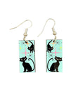 Atomic Cats Mid Century Style Dangle Earrings