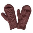 Cable Mittens -Plum