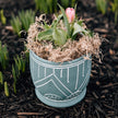 Geo Teal Terracotta Planter 8