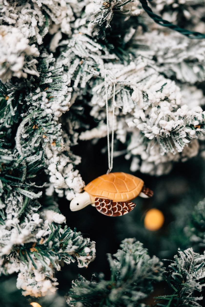 Tagua Turtle Ornament
