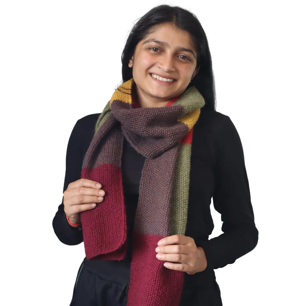 Millennial Brown/Red Scarf