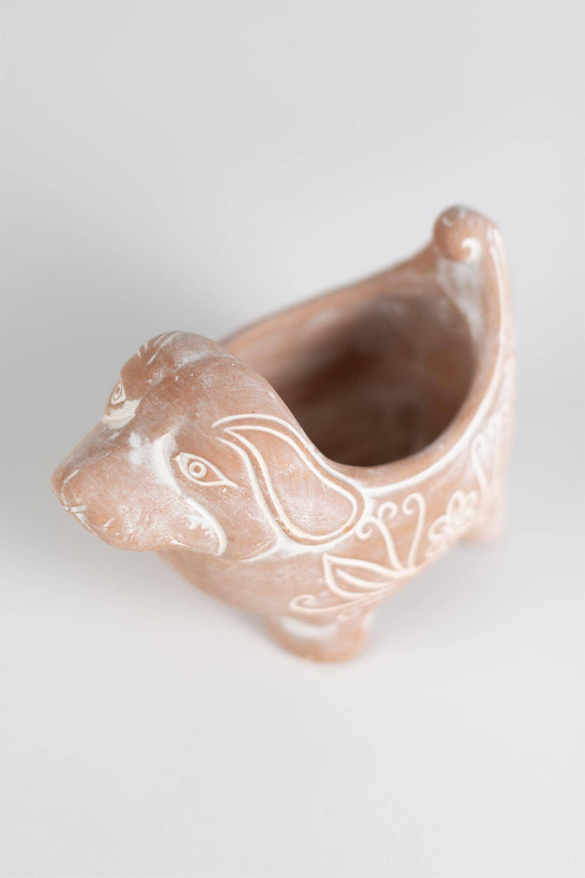 Terracotta Dog Planter 4.75