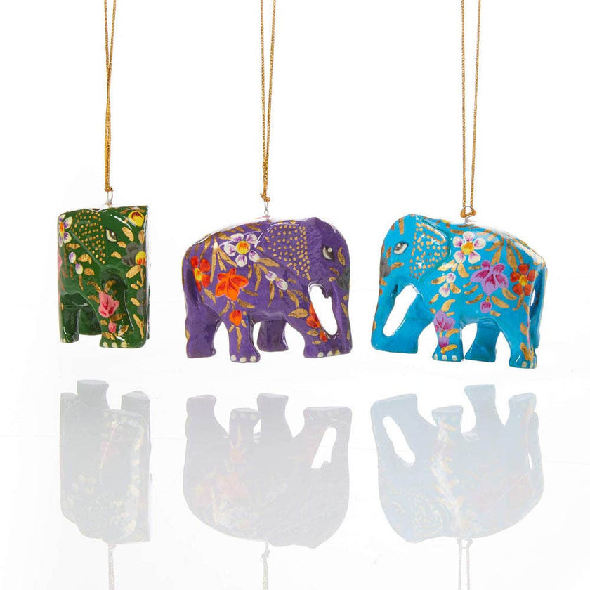 Kashmiri Elephant Christmas Ornament