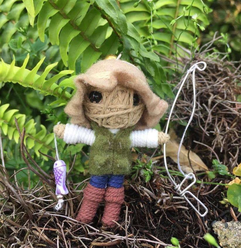 Wade the Fisherman String Doll Keychain