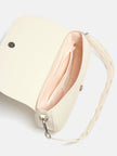 Apple Textile Clutch Bag: Cream