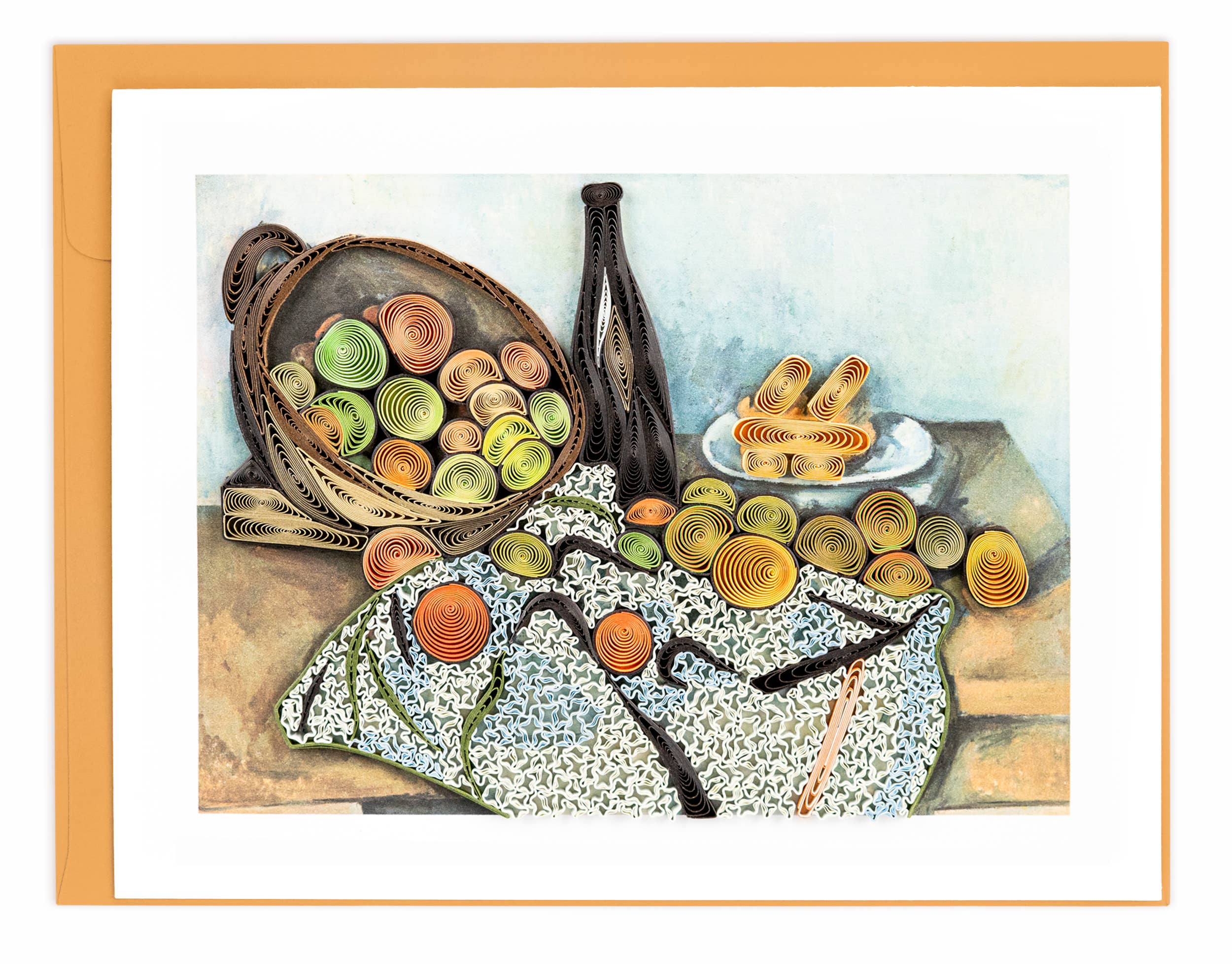 Artist Series - Quilled Basket of Apples, Cezanne Greeting Card