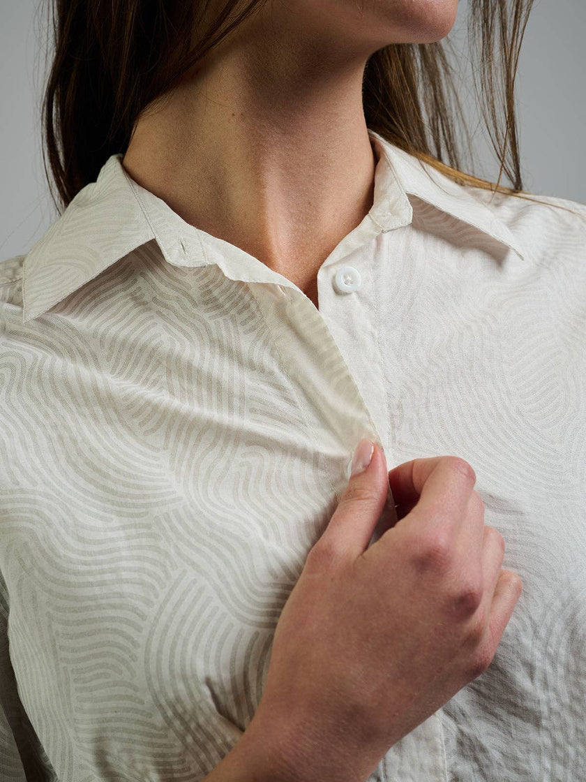 Mae Oversized Shirt White Waves: White Waves / XS