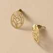 Jana Punched Brass Post Earrings