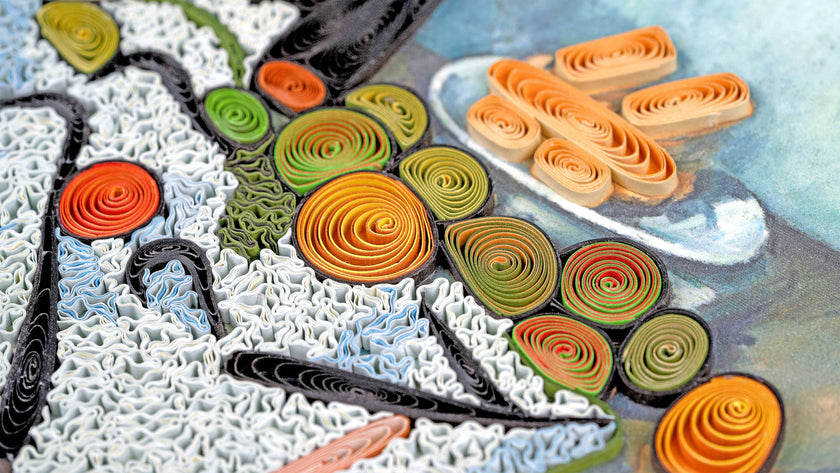 Artist Series - Quilled Basket of Apples, Cezanne Greeting Card