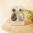 Black Stud Earrings - Mother of Pearl