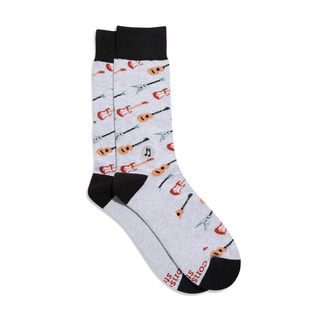 Socks that Support Music: Gray Guitars