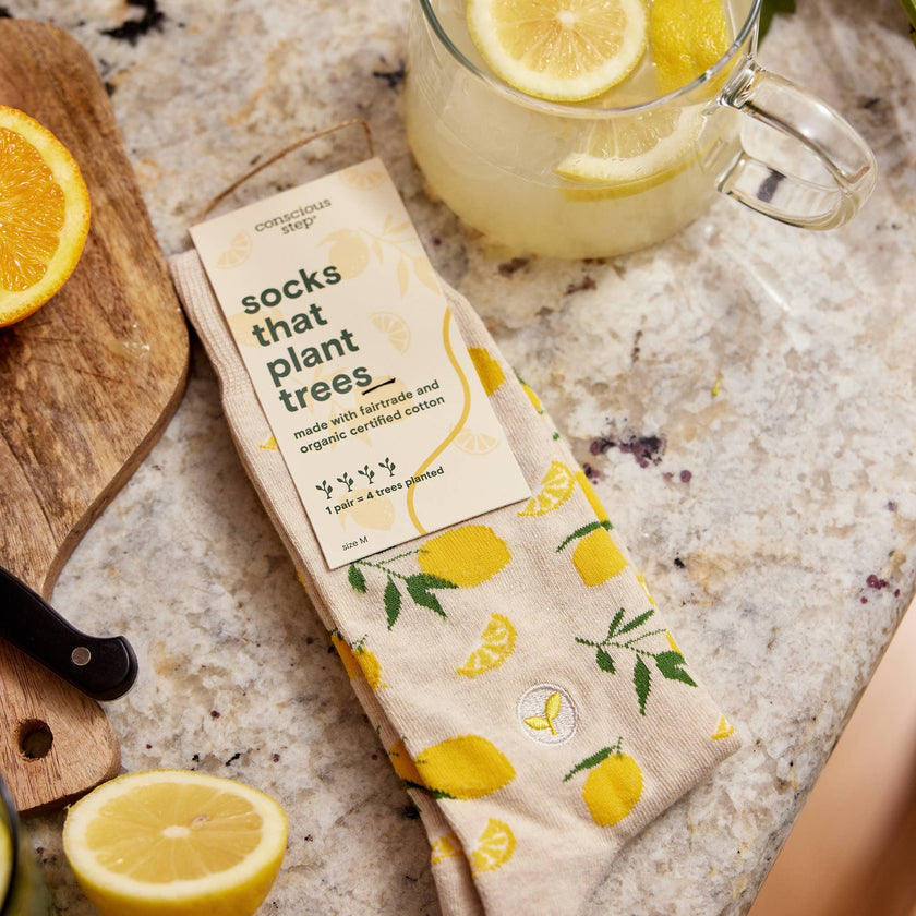 Socks that Plant Trees: Beige Lemons