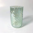 Blown Glass Stemless Glass: Iridescent Green