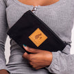 Canvas Pochi Pouch with Zipper – Elegant Evening Clutch Bag: Pale Blue