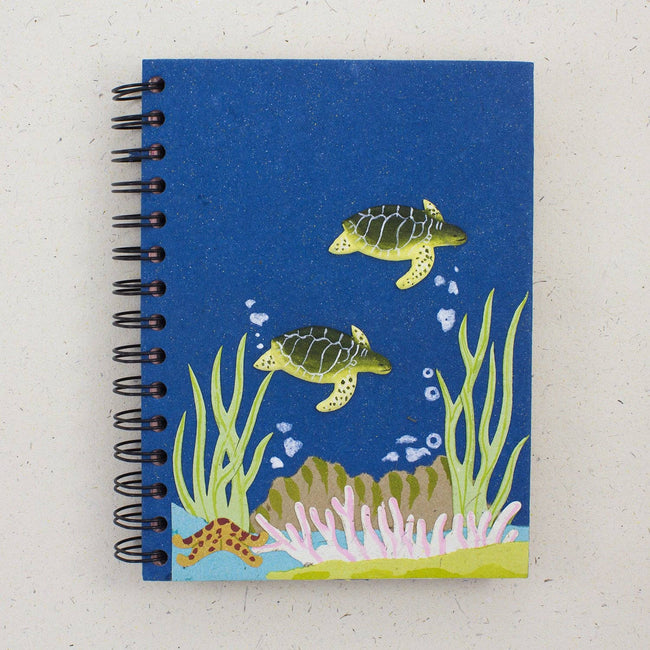 Large Notebook: Sea Turtles Blue