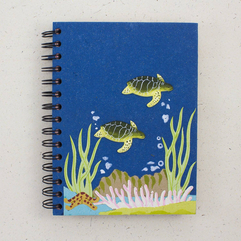 Large Notebook: Sea Turtles Blue