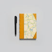 Handcrafted Marbled Paper Journal - Mustard
